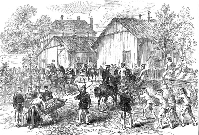 Barracks of the German Troops at Rheims, 1872. Creator: Unknown.