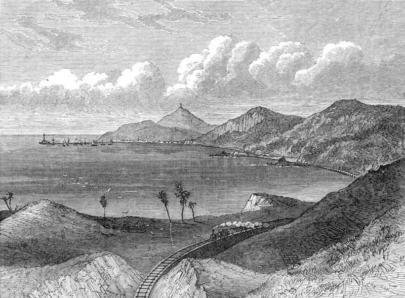 The Otago Great Northern Railway, New Zealand: Port Moeraki, 1872. Creator: Unknown.