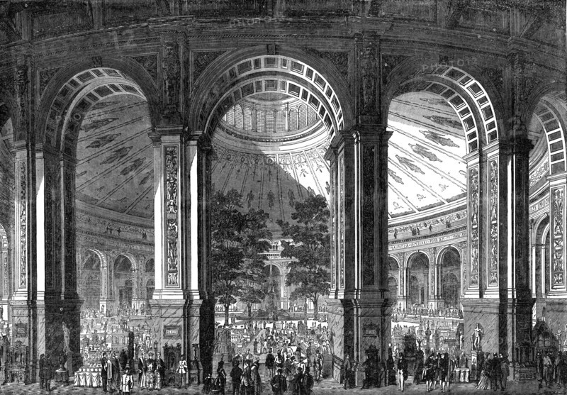 Interior of the Vienna Exhibition Building, 1872. Creator: Unknown.
