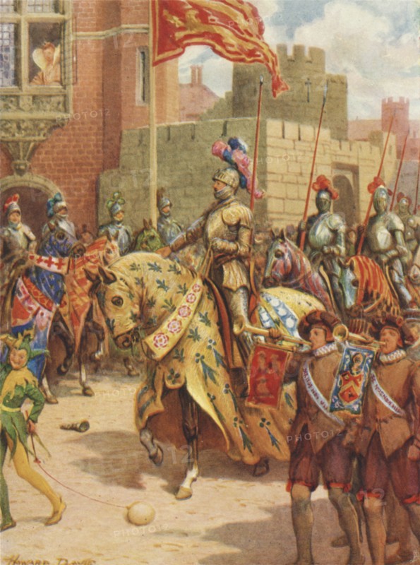 'Sir Philip Sidney at the Tournament in Whitehall', c1929.  Creators: Howard Davie, Harry Payne.