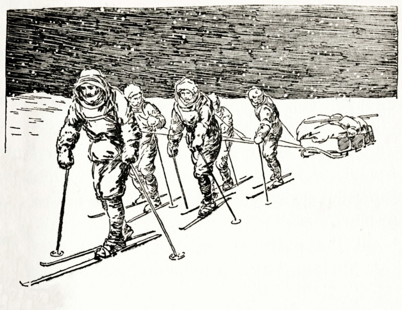 'They Were Forced To Drag Their Own Sleigh', c1929.  Creators: Howard Davie, Harry Payne.