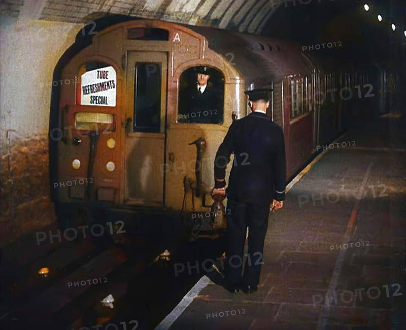 A Tube Train Stopping, 1940. Creator: British Pathe Ltd.