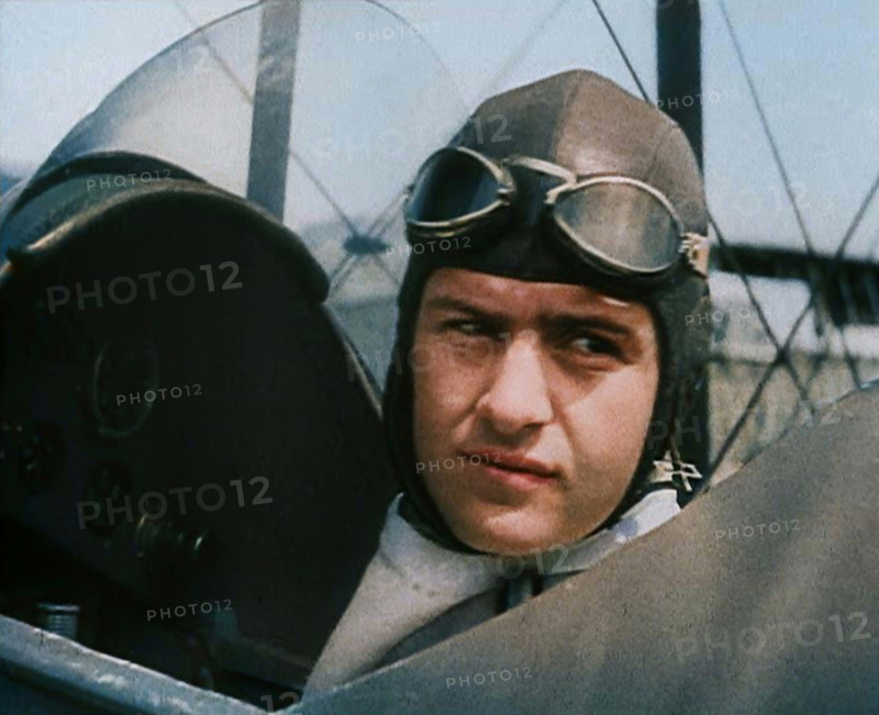 Bruno Mussolini, Son of Italian Leader Benito Mussolini, in Flying Cap Sitting in the..., 1937. Creator: British Pathe Ltd.