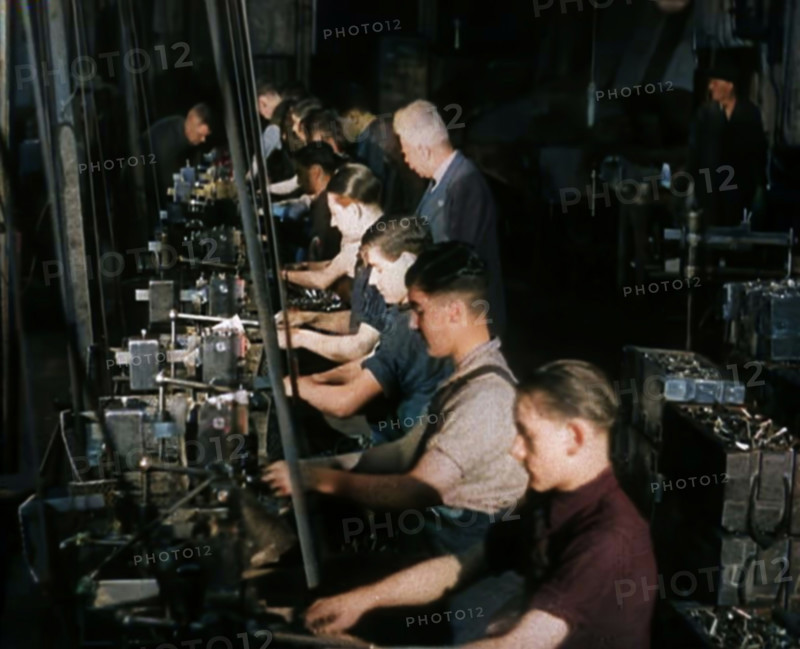 British Workers in a Factory, 1941. Creator: British Pathe Ltd.