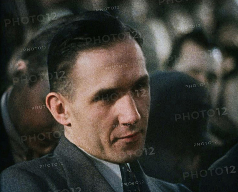 Bruno Richard Hauptmann in a Courtroom During His Trial in the Lindbergh's Kidnapping Case, 1930s. Creator: British Pathe Ltd.