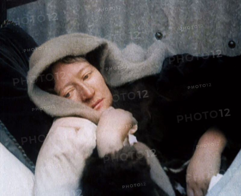 Annie MacSwiney on a Sick Bed During Her Hunger Strike at Mountjoy Prison, 1922. Creator: British Pathe Ltd.