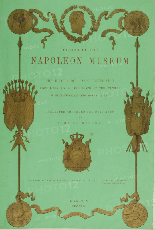 Sketch of the Napoleon Museum, 1844. Creator: Unknown.