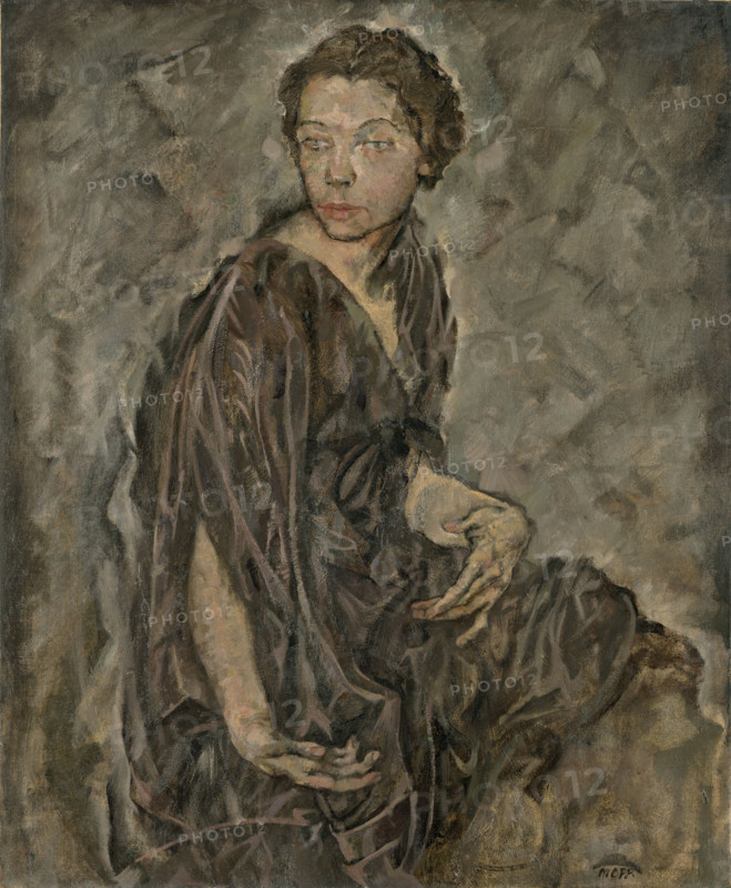 Portrait of Tilla Durieux, 1912. Creator: Max Oppenheimer.