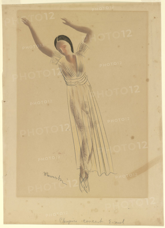 Costume design for Female Dancer, 1937.  Creator: Waclaw Borowski.