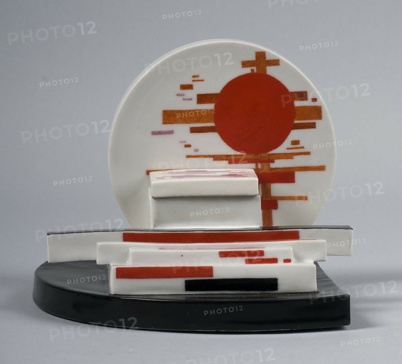 Inkwell with suprematist composition, 1923. Creator: Nikolay Suetin.