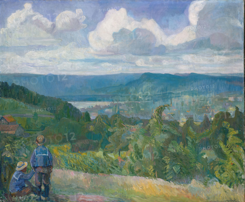 View of Kristianiadalen, 1910. Creator: Oluf Wold-Torne.