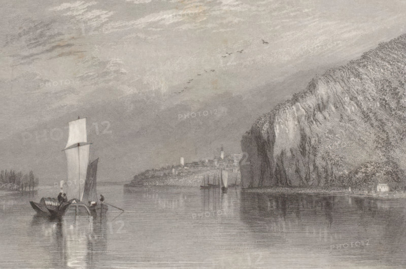Coteaux de Mauves, 1833. Creator: JMW Turner.