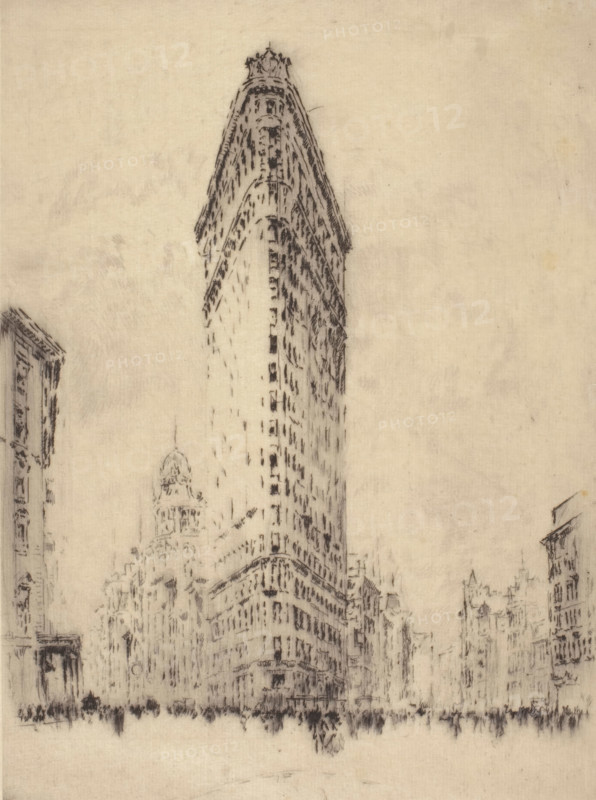 Flat Iron Building, c1880-1900. Creator: Joseph Pennell.