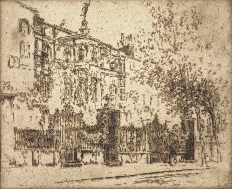 Rossetti's House, 1906. Creator: Joseph Pennell.