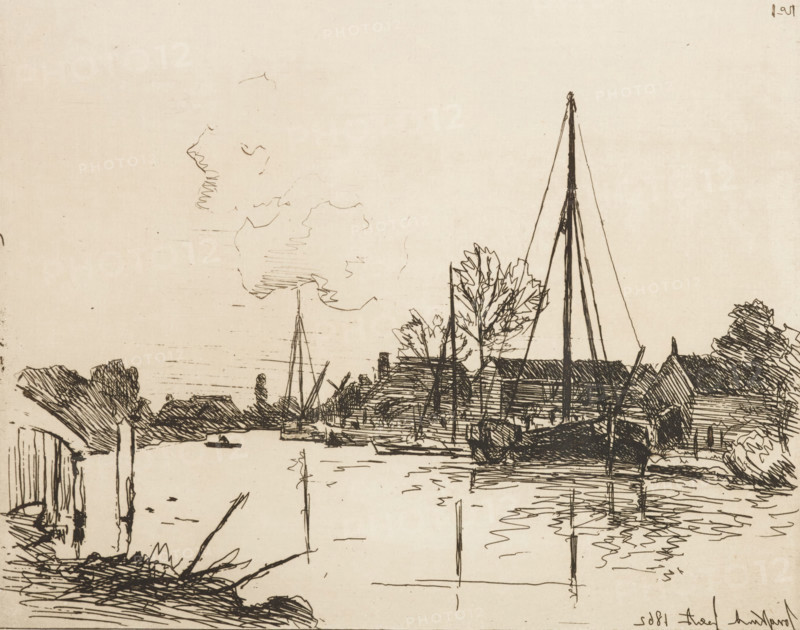 The Canal, 1862. Creator: Johan Barthold Jongkind.