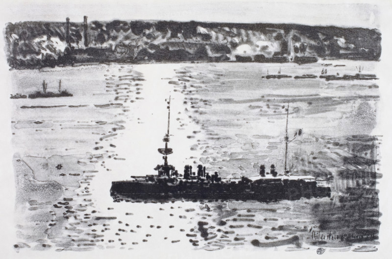 French Cruiser, c1900-1935. Creator: Frederick Childe Hassam.