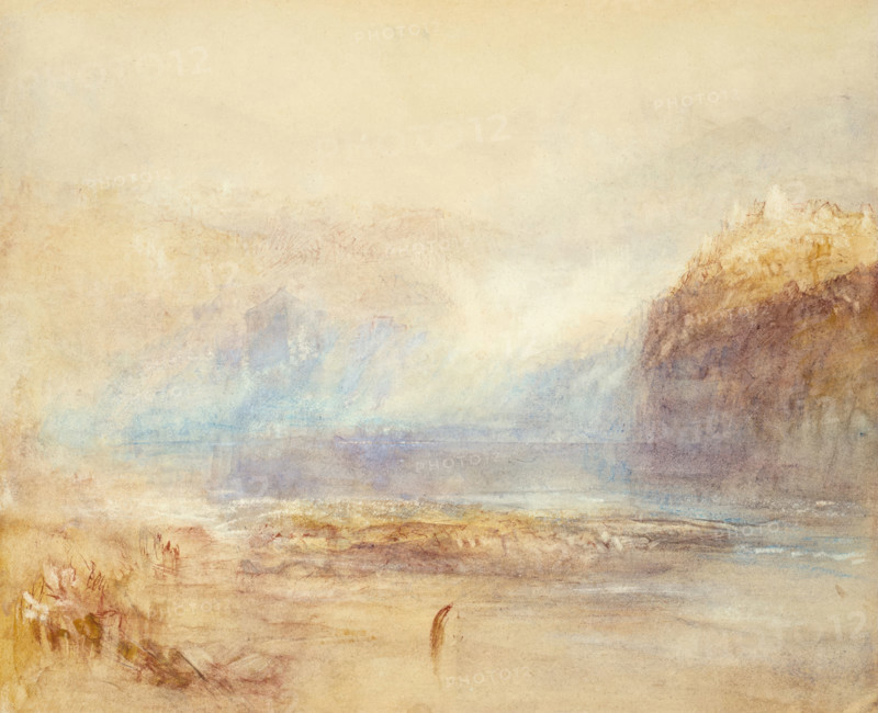 Falls of the Rhine at Schaffhausen - Distant View, 1841. Creator: JMW Turner.