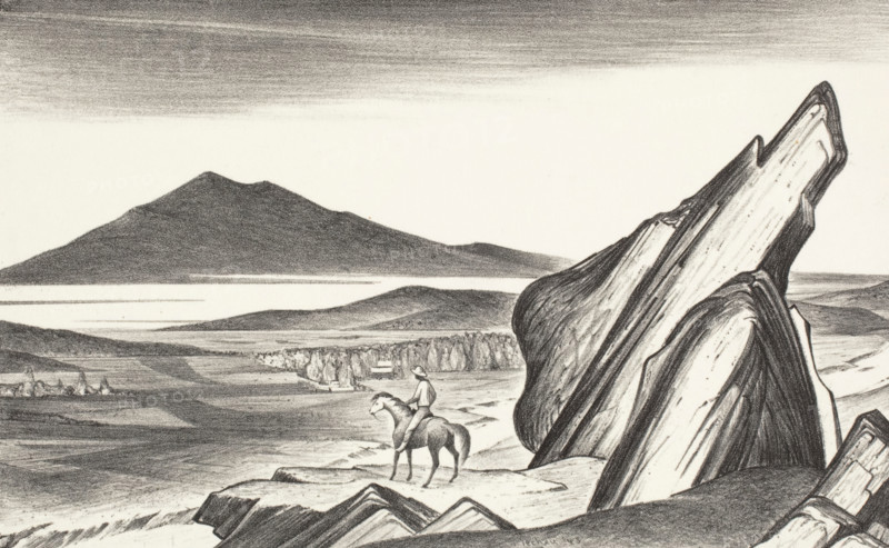The Way Home, 1946. Creator: Frank Mechau.