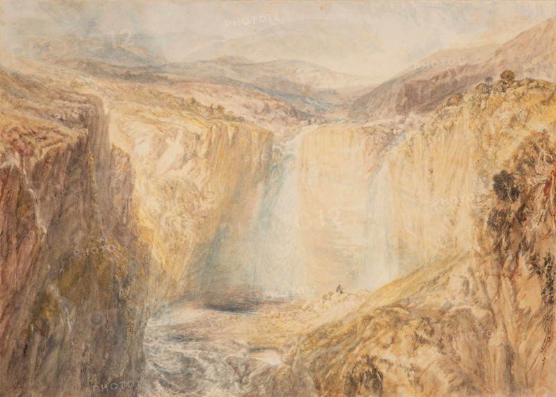 Fall of the Tees, Yorkshire, 1825-1826. Creator: JMW Turner.