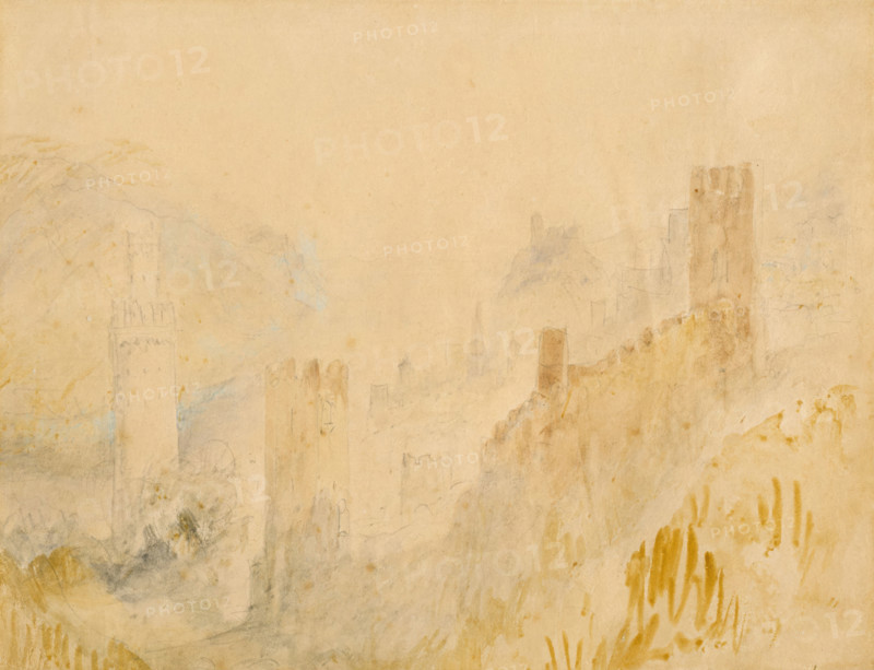 Oberwesel on the Rhine, 1839. Creator: JMW Turner.