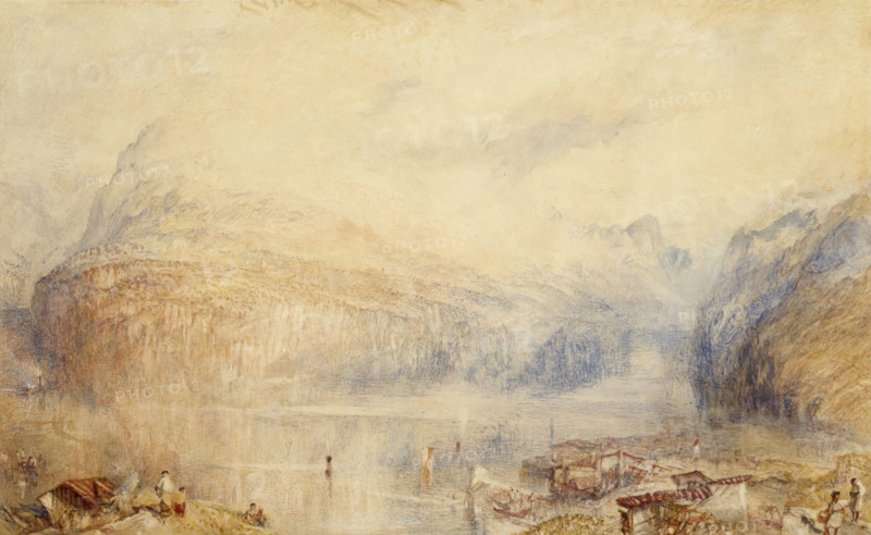 Lake of Lucerne from Brunnen, 1845. Creator: JMW Turner.