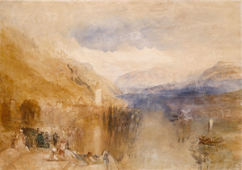 Oberhofen, Lake Thun, about 1848. Creator: JMW Turner.