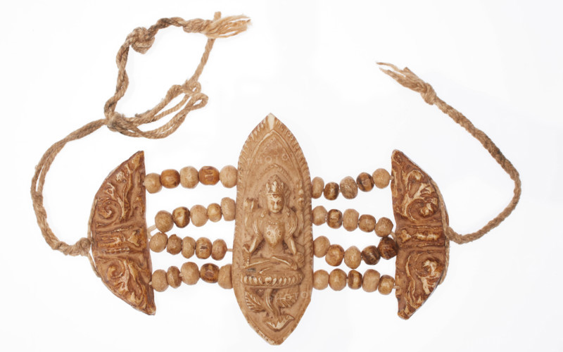 Buddhist ceremonial bracelet, 1800s. Creator: Unknown.