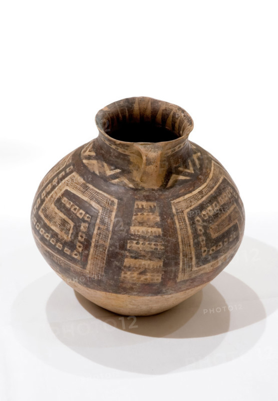Jar with hatched and rectangular meander design, about 2200-2000 B.C.E.. Creator: Unknown.
