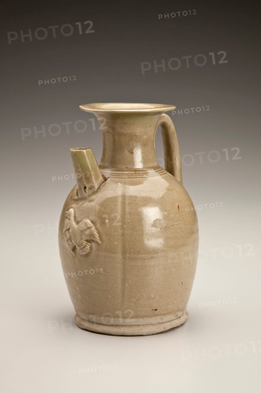 Covered ewer with bird appliques, 800s. Creator: Unknown.