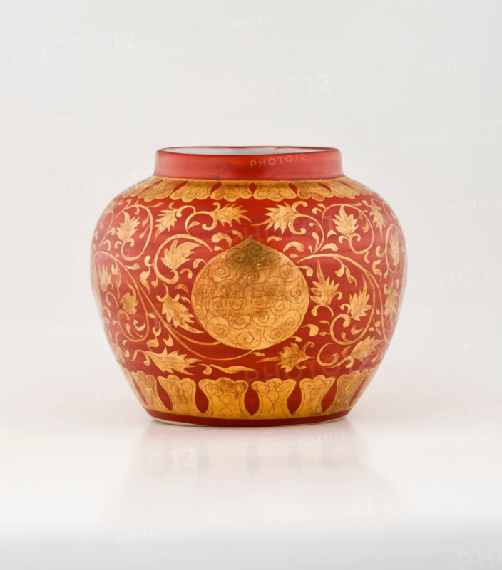Jar with gold floral design, 1522-1566. Creator: Unknown.