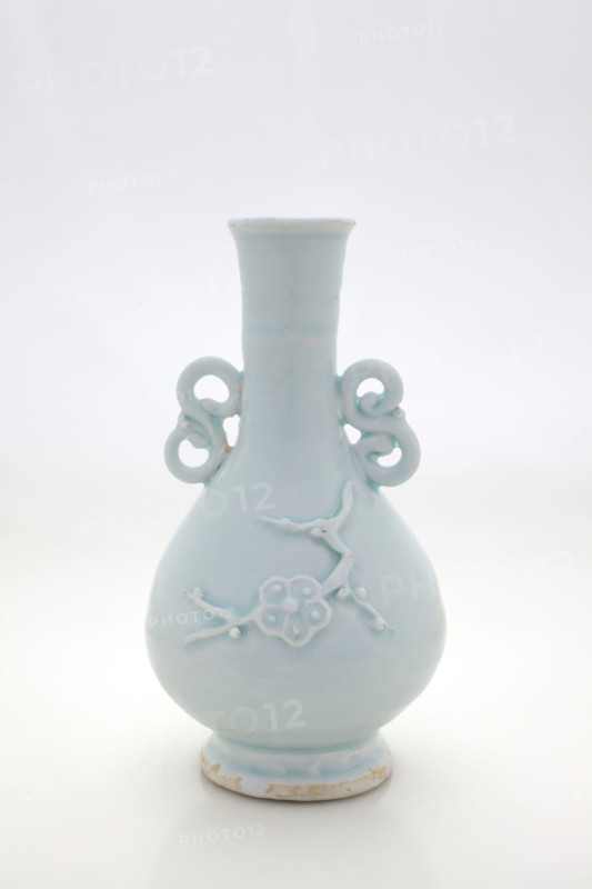 Vase with appliqué plum branch design, 1280-1320. Creator: Unknown.