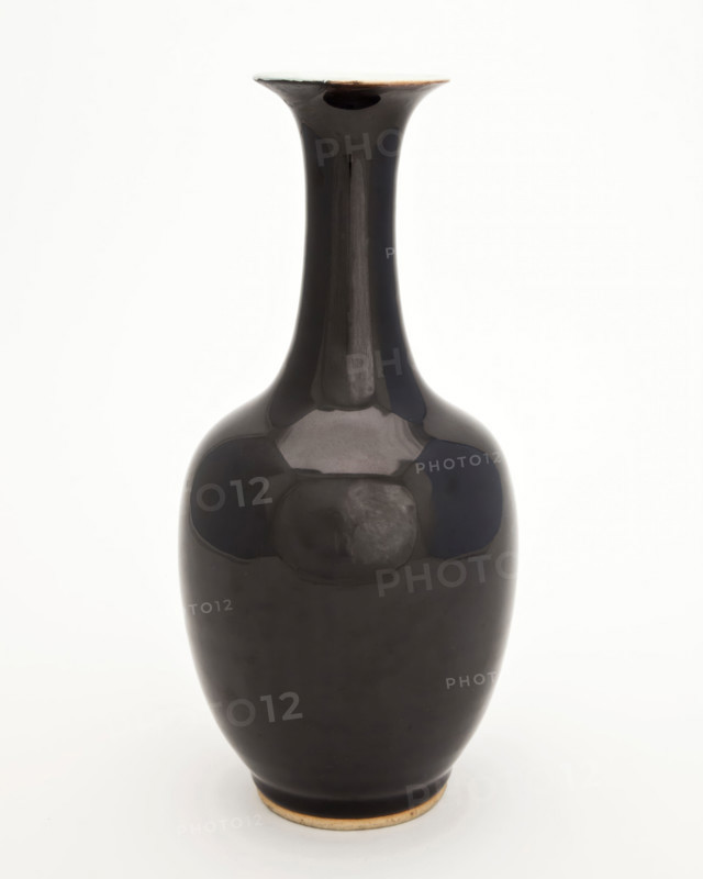 Tall black vase, 1700s. Creator: Unknown.