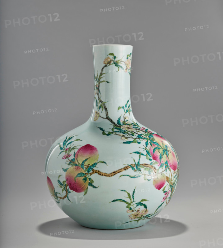 Vase with nine peach design, 1736-1795. Creator: Unknown.