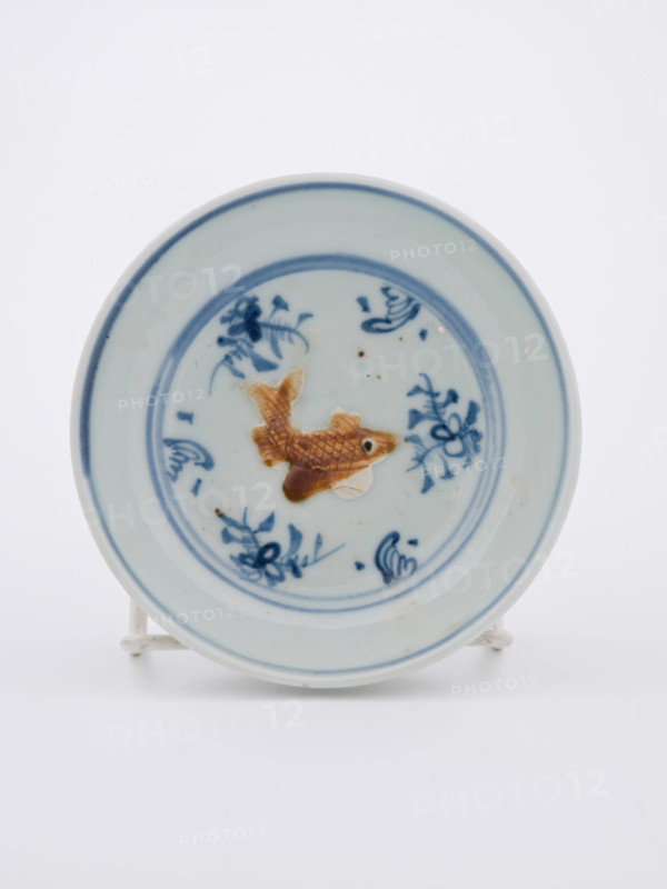 Dish with biscuit fish design, 1475-1525. Creator: Unknown.