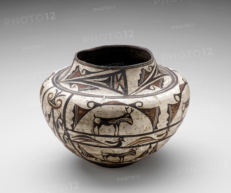 Vessel with deer showing red "heart line", 1870-1885. Creator: Unknown.