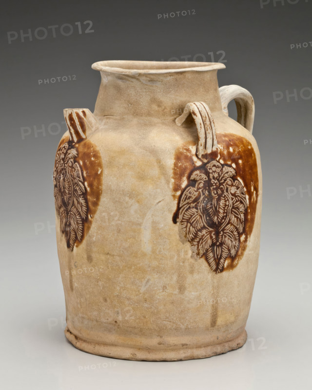 Ewer with medallions of foliage and birds, 800s. Creator: Unknown.