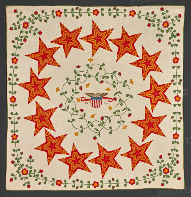 Quilt (Stars And Eagle), 1853. Creator: Unknown.
