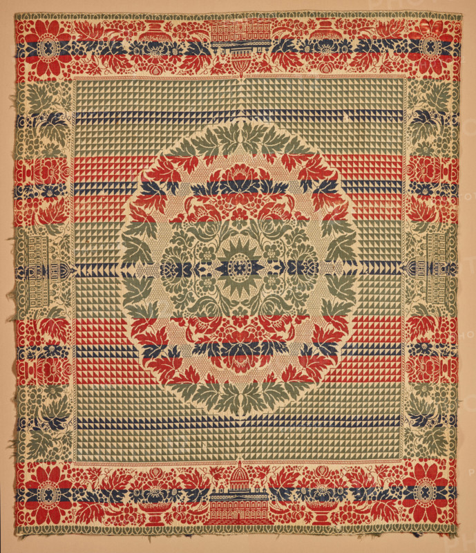Bed Cover (Coverlet), about 1860. Creator: Unknown.