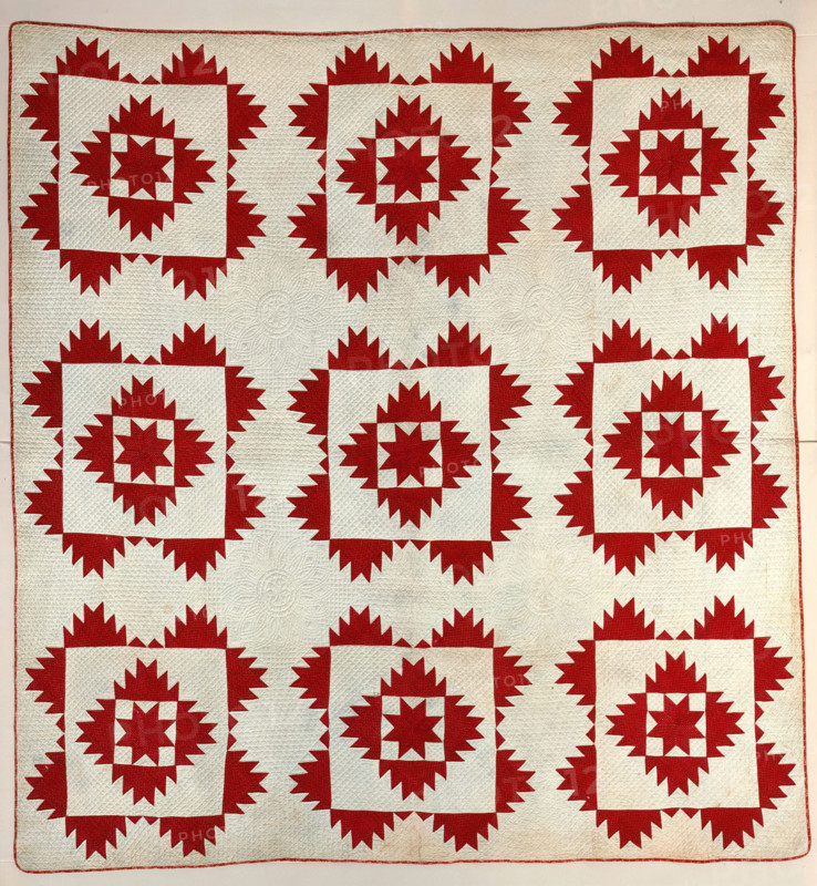 Quilt (Delectable Mountains), about 1850. Creator: Unknown.