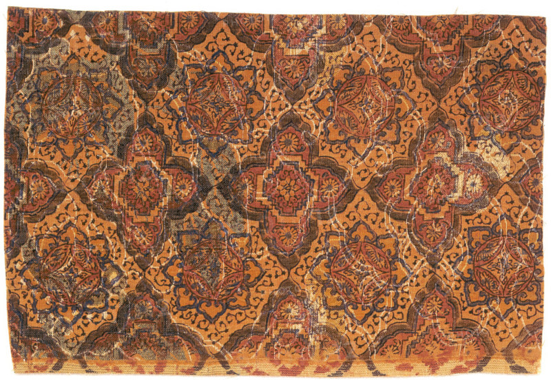 Fragment of Printed Fabric (Sarasa?), 1868-1900. Creator: Unknown.