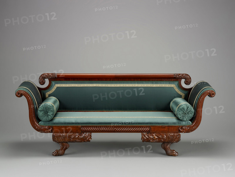 Grecian sofa, about 1825-1835. Creator: Unknown.