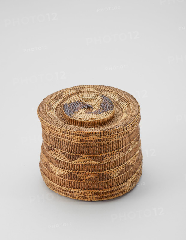 Basket and lid, 1880-1886. Creator: Unknown.