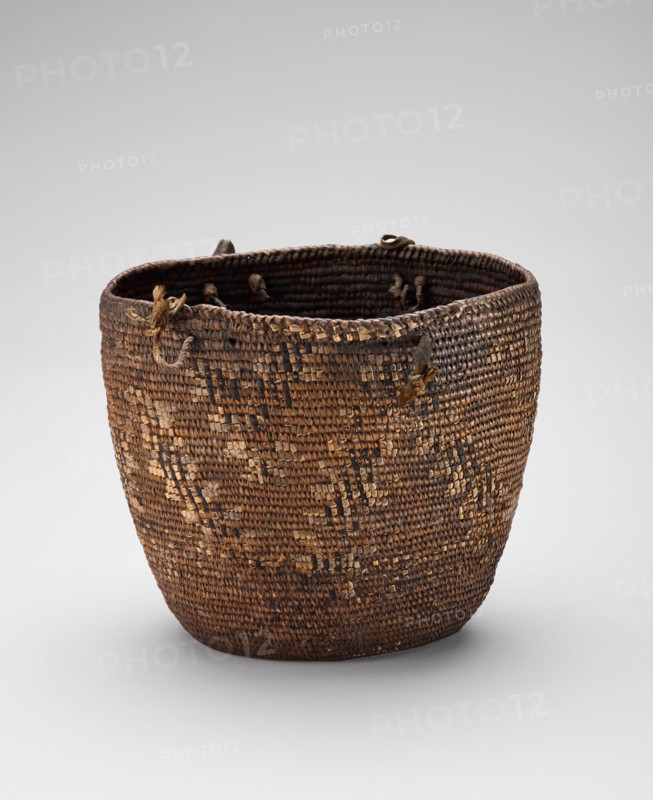 Imbricated basket, 1870-1920. Creator: Unknown.
