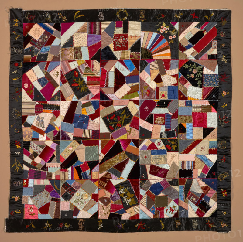 Crazy Quilt Top, about 1890. Creator: Unknown.