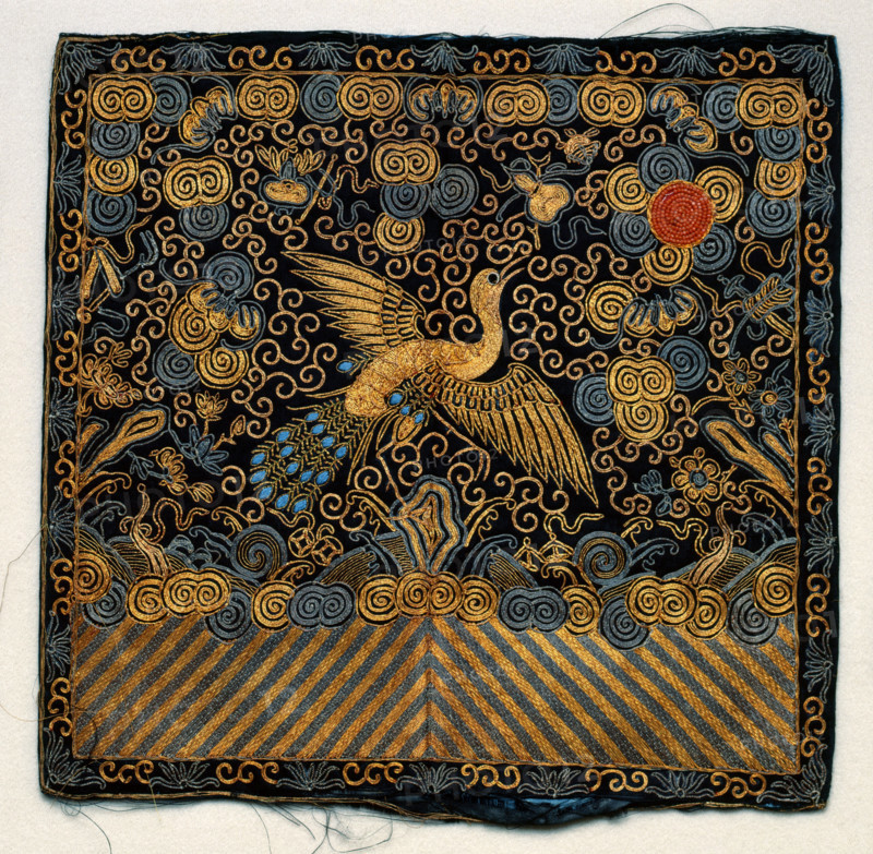 Rank Insignia, Third Degree Civil, Peacock, about 1880. Creator: Unknown.