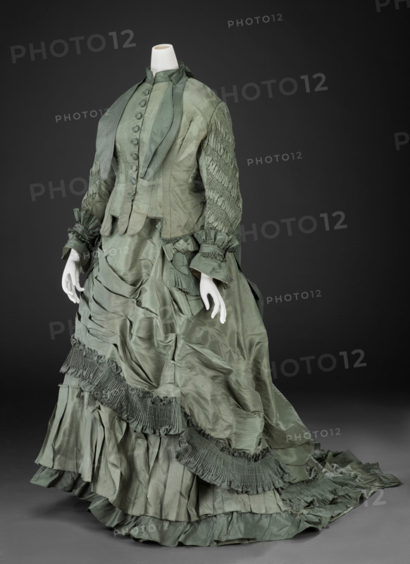 Trousseau Dress (Bodice, Skirt, Hoop), about 1867, altered early 1870s. Creator: Unknown.