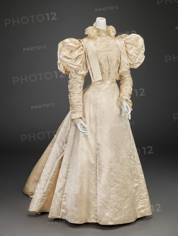 Wedding Dress (Bodice, Skirt), about 1896. Creator: Unknown.