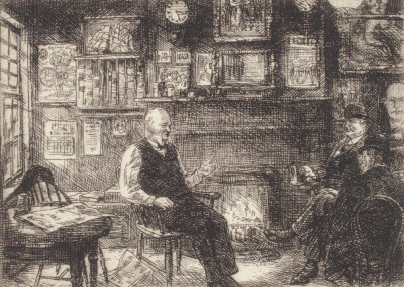 McSorley's Back Room, 1916. Creator: John Sloan.