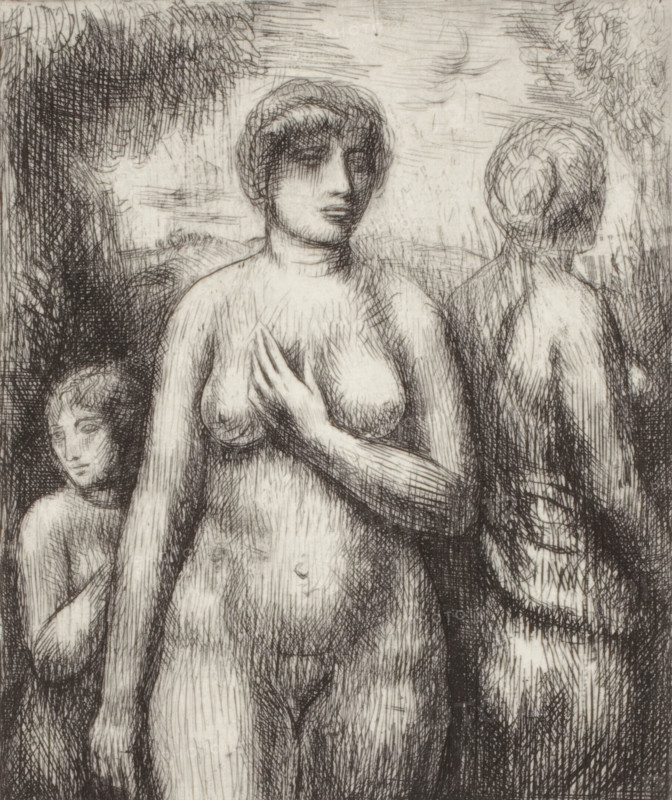 Three Nudes, c1900-1950. Creator: Kenneth Hayes Miller.