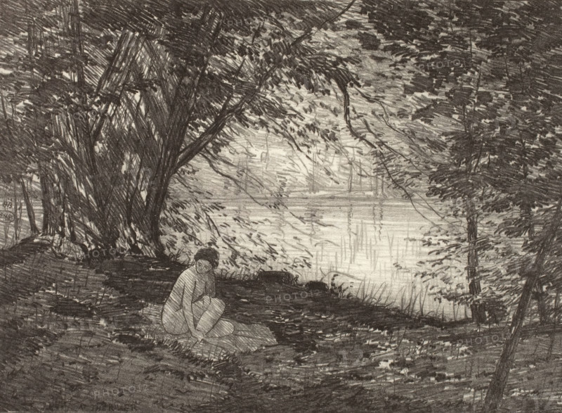 On the River, c1920s. Creator: Bolton Coit Brown.